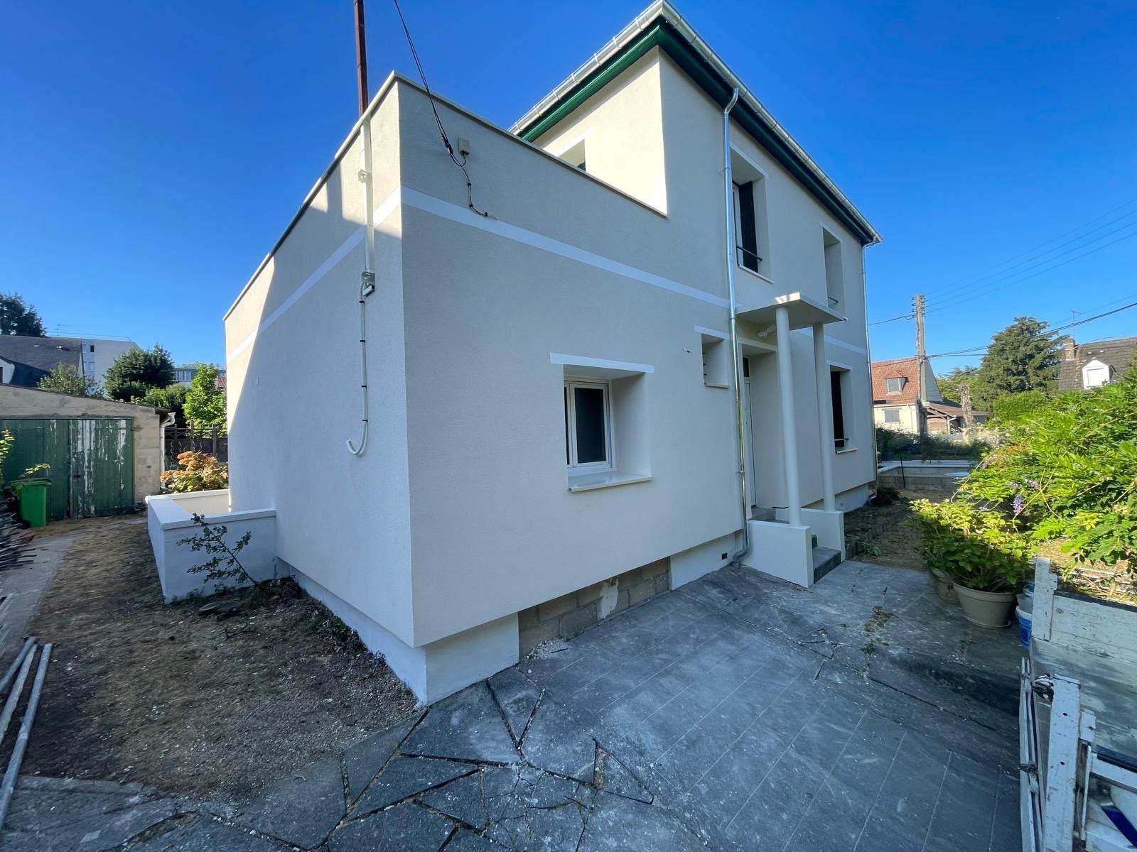 Façade terminée, vue latérale - ITE fibre de bois Lagny-sur-Marne